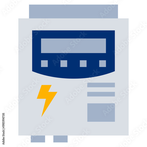 Smart Meter Panel icon, Flat design style vector illustration