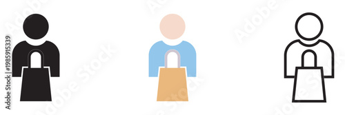 Business to Consumer  or B2C Ecommerce Icons Set Business Concepts. Business retail concepts for web and apps. Marketing, Direct Sales, Ecommerce, Professional Vector. 