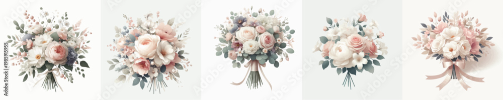 Fototapeta premium Vector of luxury flower bouquet