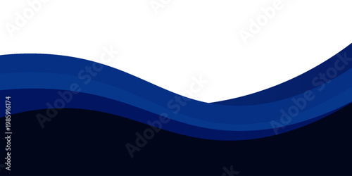 Abstract blue gradient wave on a transparent template banner background.vector illusatration