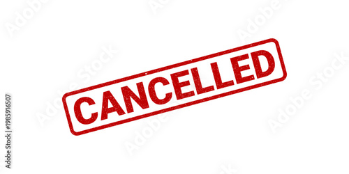 Cancelled Rubber Stamp Icon Grunge Distressed Vintage Seal Vector Label Badge Isolated Design Element.