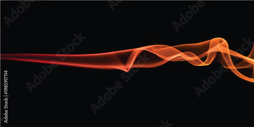 An abstract red smoke background features vibrant fire waves and fractal light lines in a motion design pattern over a black backdrop
