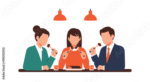 Business Professionals Tasting Wine at a Modern Bar