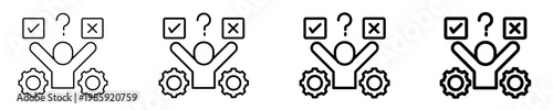 Decision Making  Icon Set Different Style Collection