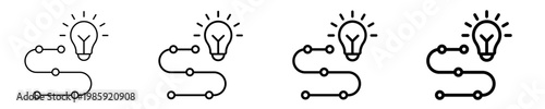 Learning Path  Icon Set Different Style Collection