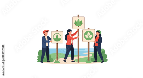 Environmental Awareness and Nature Conservation Illustration