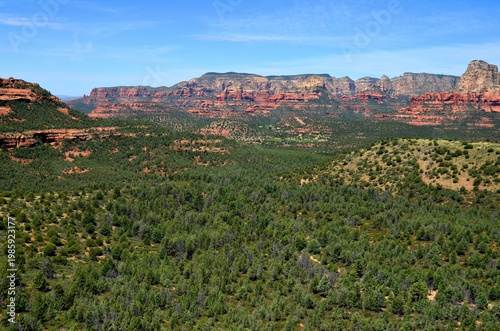 Aerial View Red Rock Country surrounding Sedona Arizona