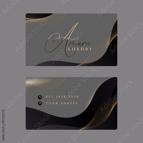 Luxury Business Logo design in black grey and Gold