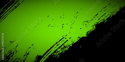 Dark Grunge Green Brush Stroke Background with Vignette Effect