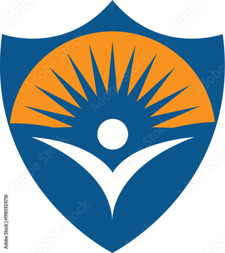 Sun Shield Protection Logo for Security and Insurance Branding