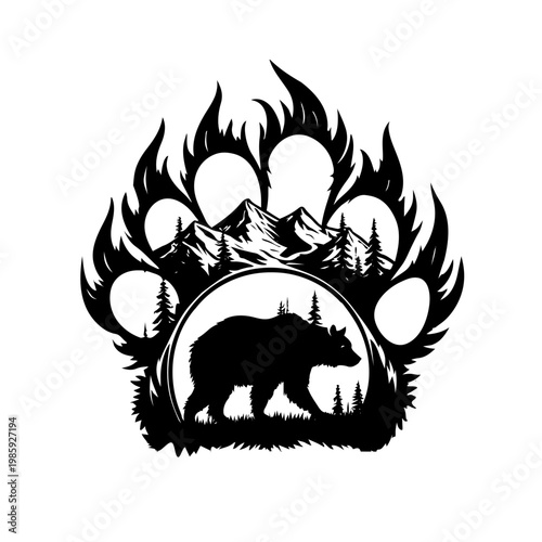 vector image of a wolf