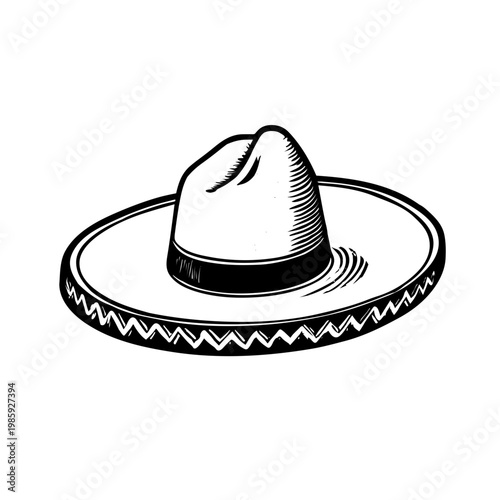 Cinco de Mayo hat on white background