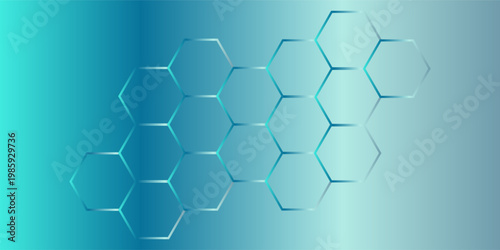 White 3d hexagonal technology vector abstract background. Blue bright energy flashes under hexagon in modern technology futuristic background vector illustration.