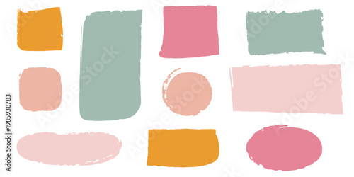 Abstract colorful brushstrokes a composition of textured paint shapes