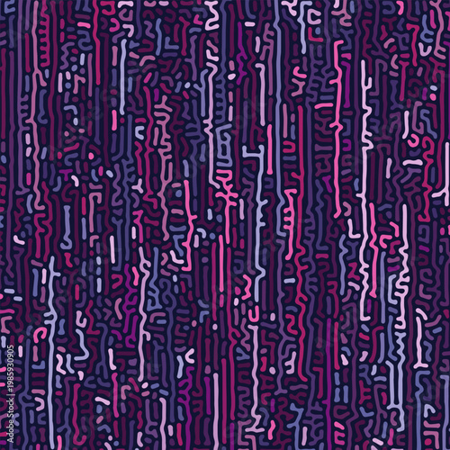 Abstract Colorful Lines Turing Pattern Rough Design Reaction Diffusion Background Vector. Good for Wallpaper, Cover Design, Poster 