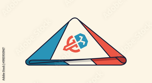 Illustration of a sailboat with a Confederate Memorial Day symbol on its sail