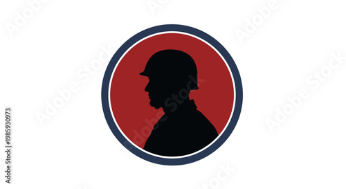 A Confederate Memorial Day tribute features a soldier's silhouette on a red emblem.