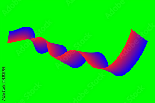 Red, yellow, and blue satin ribbons curve into elegant festive bows for a Christmas celebration gift decoration or holiday banner design illustration