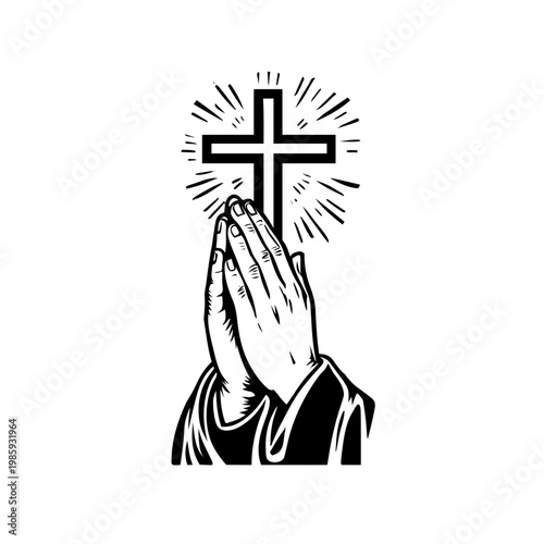 hand holding a cross