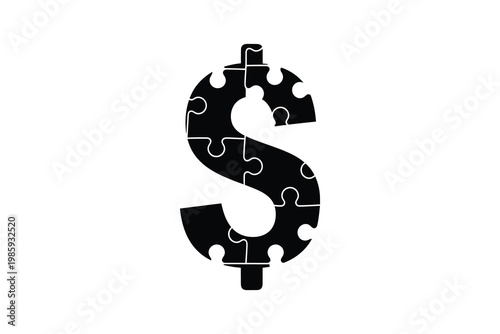 Dollar sign puzzle financial solutions and economic challenges