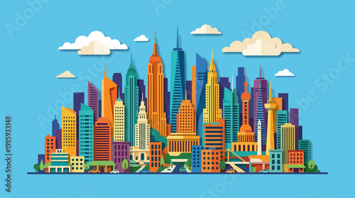 New York City Skyline Illustration.