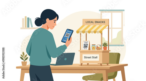 Young woman using smartphone in casual pose.