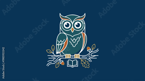 Owl Sitting on a Branch.