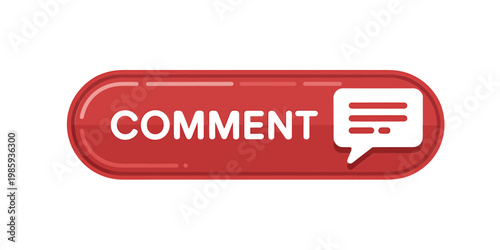 A red button displaying the word comment and a speech bubble icon