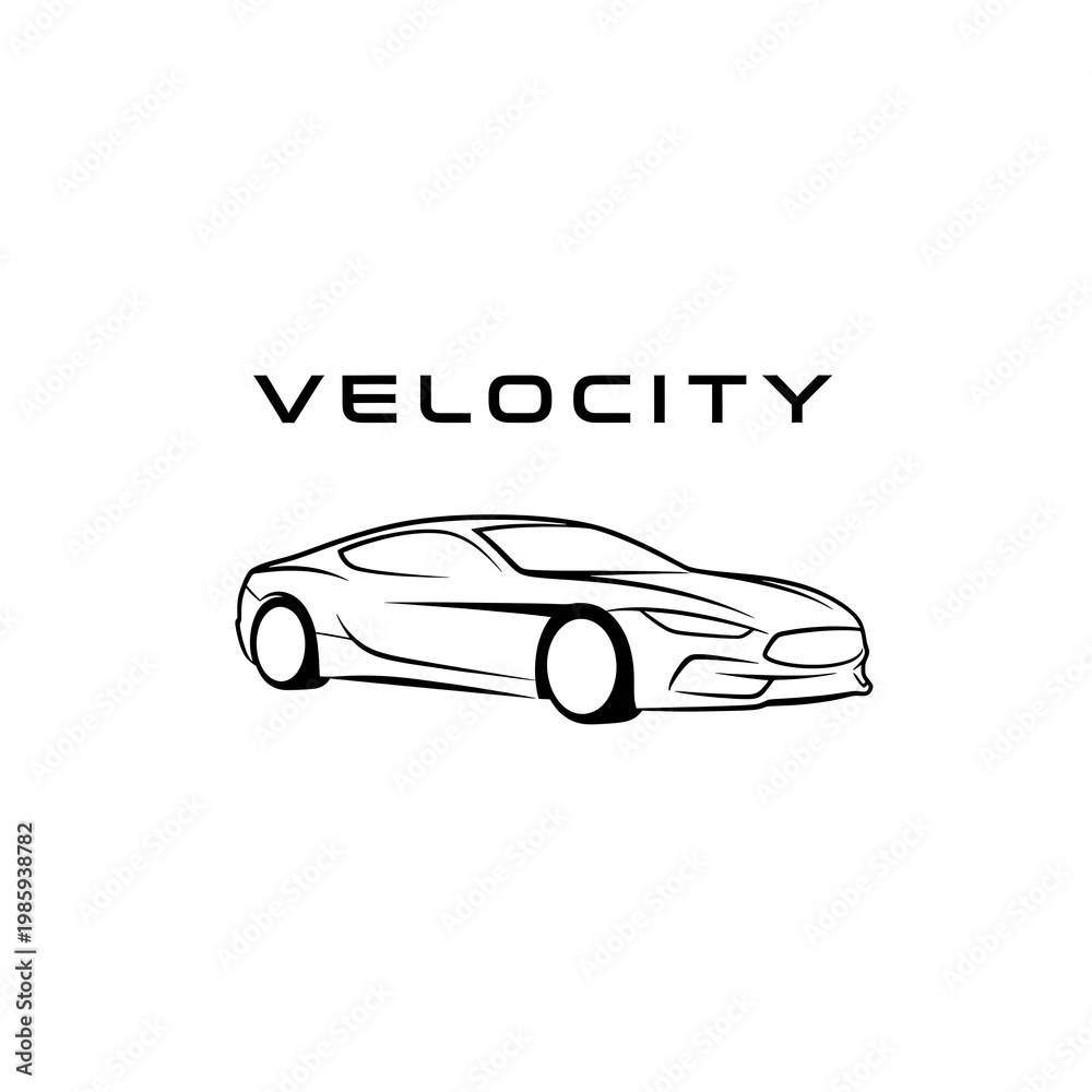 Fototapeta premium Velocity car logo with sports design.