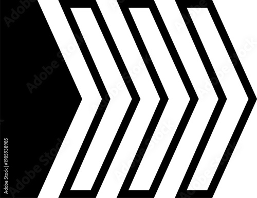 Arrow icon. Sideways set. Swipe or Scroll. UI Design elements for your web, app, presentations, etc. Striped direction.