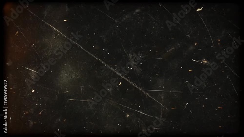 isolated vintage film overlay elements on black background, designed compositing, realistic Super 8 grain, organic dust particles, hairline scratches, flicker, film jitter, gate weave motion, dynamic