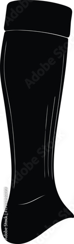 Silhouette of a black plastic bottle with cap vector design