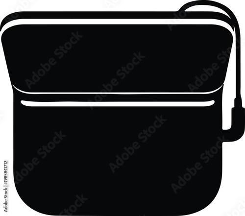 Silhouette of a thermal food delivery bag for vector design