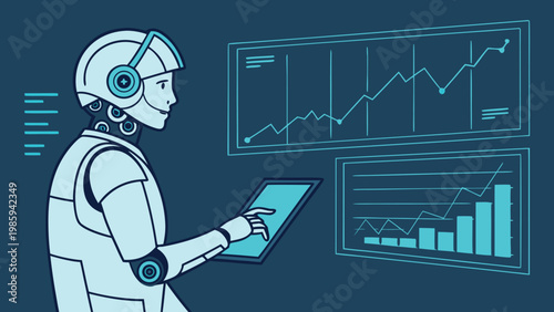 Digital banking and FinTech illustration set, featuring AI financial automation, mobile payments, data servers, and online security concepts.