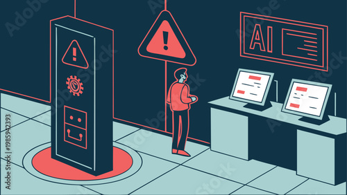 Digital banking and FinTech illustration set, featuring AI financial automation, mobile payments, data servers, and online security concepts.