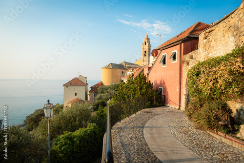 Εκτύπωση καμβά Scenic View of Cervo Village in Liguria Italy at Sunset