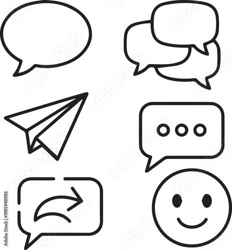 Communication & Chat Icon Set