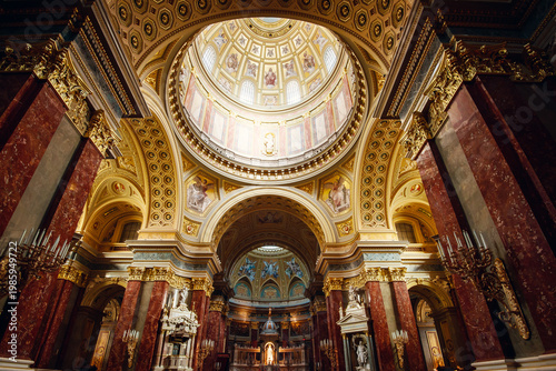 Interior of the magnificent Saint Stephen's Basilica Budapest, Hungary