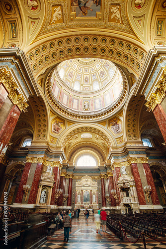 Interior of the magnificent Saint Stephen's Basilica Budapest, Hungary