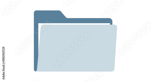 Open folder icon isolated on white background digital file storage concept