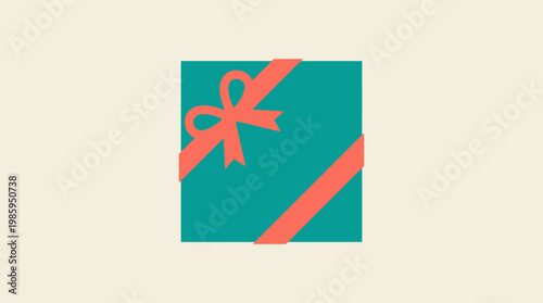 A gift box with a ribbon and bow on a table indoors