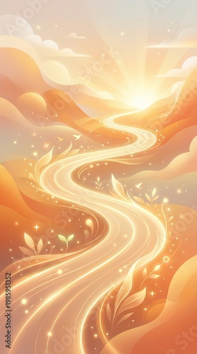 Personal Wellness Journey Background with Pathway Concept for Growth and Transformation 2026