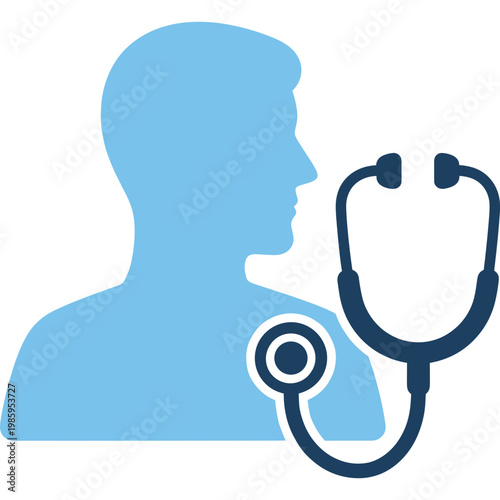 A doctor examines a patient with a stethoscope in a medical setting