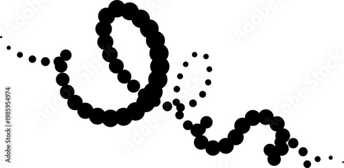 Bold dotted wave line shapes set