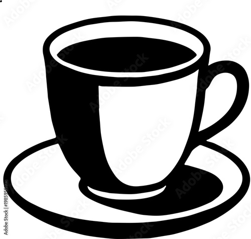 coffee cup silhouette vector illustration 