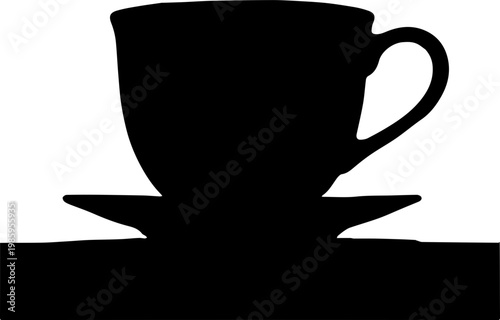 coffee cup silhouette vector illustration 