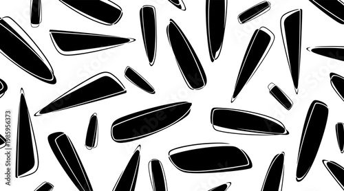Surfboards scattered pattern on white background, no seamless