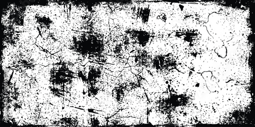 Distressed grunge border frame with textured gritty surface and scattered specks