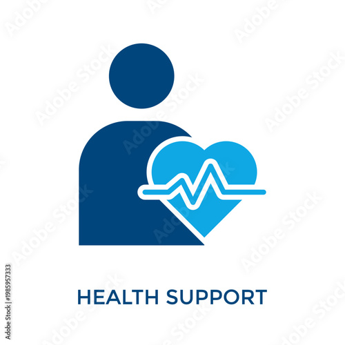 Health Support Icon Dual Tone Style. Vector Illustration For Graphic Design