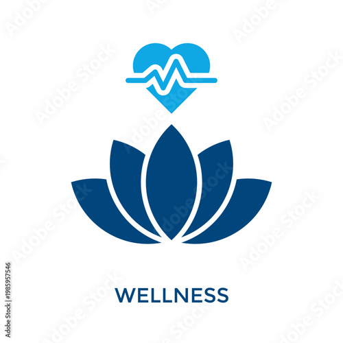 Wellness Icon Dual Tone Style. Vector Illustration For Graphic Design